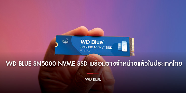  WD Blue SN5000 NVMe SSD พร้อมวางจำหน่ายแล้วในประเทศไทย