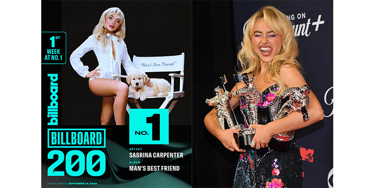 Sabrina Carpenter ส่งอัลบั้ม Man’s Best Friend เดบิวต์อันดับ 1 ชาร์ต Billboard 200 พร้อมสร้างตำนานบทใหม่กับ “Tears” กลางสายฝนบนเวที 2025 VMAs