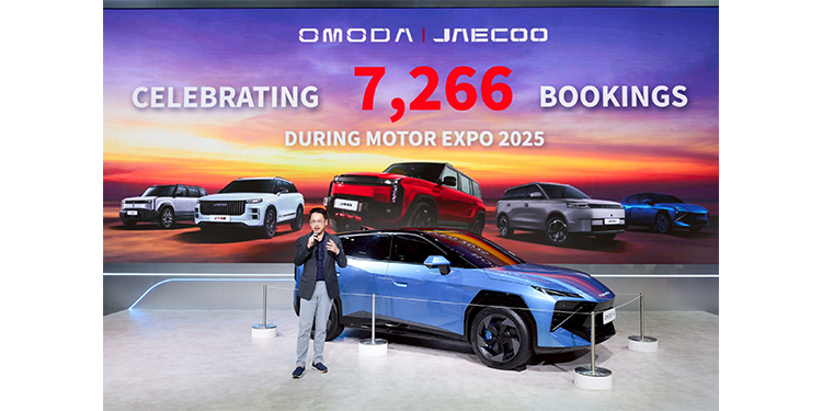 OMODA & JAECOO คว้าอันดับ Top 2 แบรนด์รถไฟฟ้าและ Top 3 แบรนด์ยอดจองสูงสุด ช่วงระหว่างงานมหกรรมยานยนต์ ครั้งที่ 42