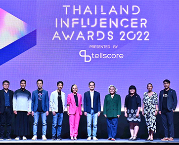 “​​​​​​​Tellscore” จัดงานประกาศรางวัลแห่งปี “Thailand Influencer Awards 2022” หนุนอินฟลูเอนเซอร์ไทยและเอเชียแปซิฟิก พร้อมสร้างมาตรฐานคอนเทนต์ที่ดี