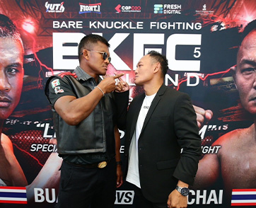 แมตซ์หยุดโลก สังเวียนระอุ “บัวขาว” ปะทะ แสนชัย  ในศึก BKFC นัดพิเศษ Special Rules Bare Knuckle Thai Fight  4 พฤศจิกายนนี้ ณ รอยัลคลิฟ โฮเต็ลส์ กรุ๊ป พัทยา