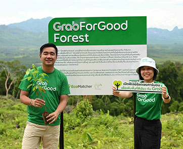 เทคโนโลยีพิชิตโลกร้อน…สู่ป่า GrabForGood ผลิตผลของโครงการ “ชดเชยคาร์บอน” จากการมีส่วนร่วมของผู้ใช้บริการแกร็บ