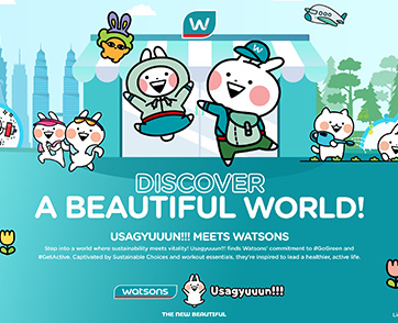 Watsons จับมือ Usagyuuun!!! สร้างปรากฏการณ์ความน่ารักครั้งใหม่แห่งวงการบิวตี้