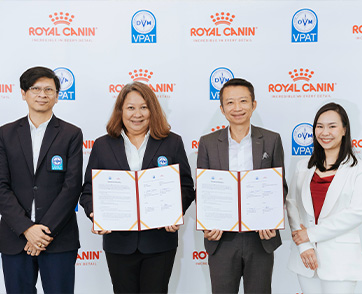 โรยัล คานิน (Royal Canin) และสมาคมสัตวแพทย์ผู้ประกอบการบำบัดโรคสัตว์แห่งประเทศไทย (VPAT) ลงนามบันทึกข้อตกลงความร่วมมือ