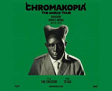 TYLER, THE CREATOR ปักหมุดเพิ่มการแสดงสำหรับ CHROMAKOPIA: THE WORLD TOUR เพิ่ม! ใน ญี่ปุ่น เกาหลีใต้ ไทย และฟิลิปปินส์