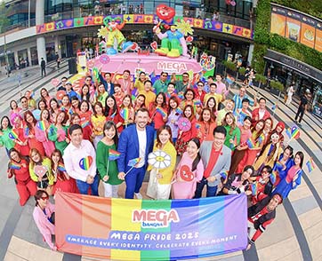เมกาบางนา ตอกย้ำจุดยืนเพื่อความเท่าเทียมผ่านแคมเปญ “MEGA PRIDE 2025” EMBRACE EVERY IDENTITY, CELEBRATE EVERY MOMENT เฉลิมฉลองทุกความงดงาม โอบกอดทุกควา