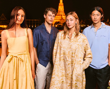 จิม ทอมป์สัน ถ่ายทอดความงามของคอลเลกชัน “Siamese Garden” ผ่านแฟชั่นเซตพิเศษที่เผยมนต์เสน่ห์ของ “ท่าเตียน” แลนด์มาร์กระดับตำนานของกรุงเทพฯ