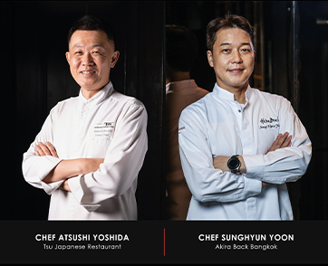 สัมผัสประสบการณ์ดินเนอร์สุดเอ็กซ์คลูซีฟ “4 Hands ” โดยเชฟจาก อาคีรา แบค และ ห้องอาหารญี่ปุ่น สึ  ที่ โรงแรมแบงค็อก แมริออท มาร์คีส์ ควีนส์ปาร์ค
