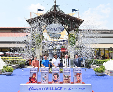 AWC พร้อมต้อนรับทุกคนสู่ “Disney100 Village at Asiatique” ร่วมร้อยเรียงความสุขผ่านงานแสดงสุดพิเศษ ที่เอเชียทีค เดอะ ริเวอร์ฟร้อนท์ เดสติเนชั่น