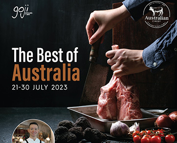 “The Best of Australia: ลิ้มลองอาหารสุดพิเศษโดยเชฟรับเชิญ โฮเซ่ โซล็อก พร้อมสัมผัสเนื้อพรีเมียมและเห็ดทรัฟเฟิลดำส่งตรงจากออสเตรเลีย ที่ห้องอาหารโกจิ คิทเช่น + บาร์”